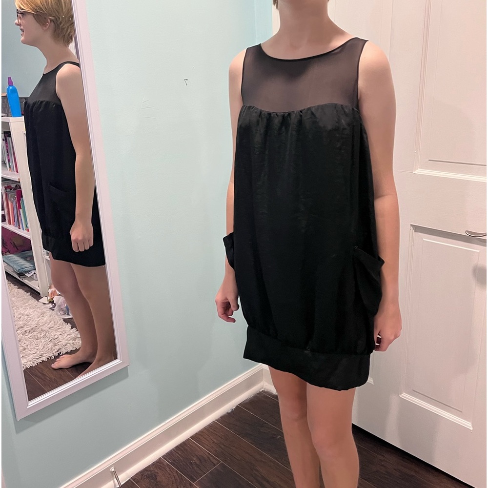 Satin LBD with pockets